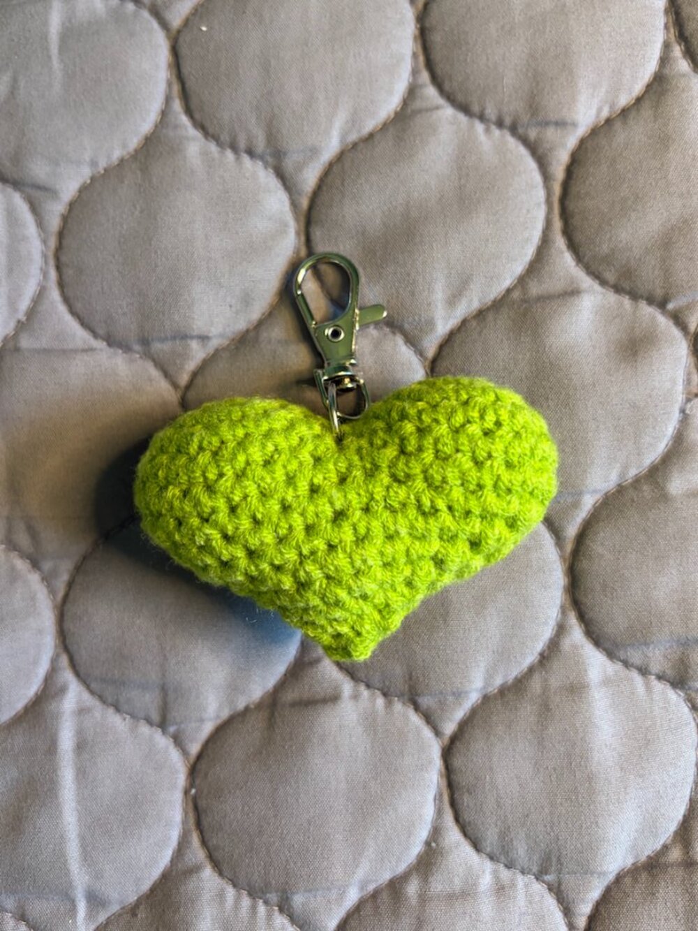 Lime Heart Keychain